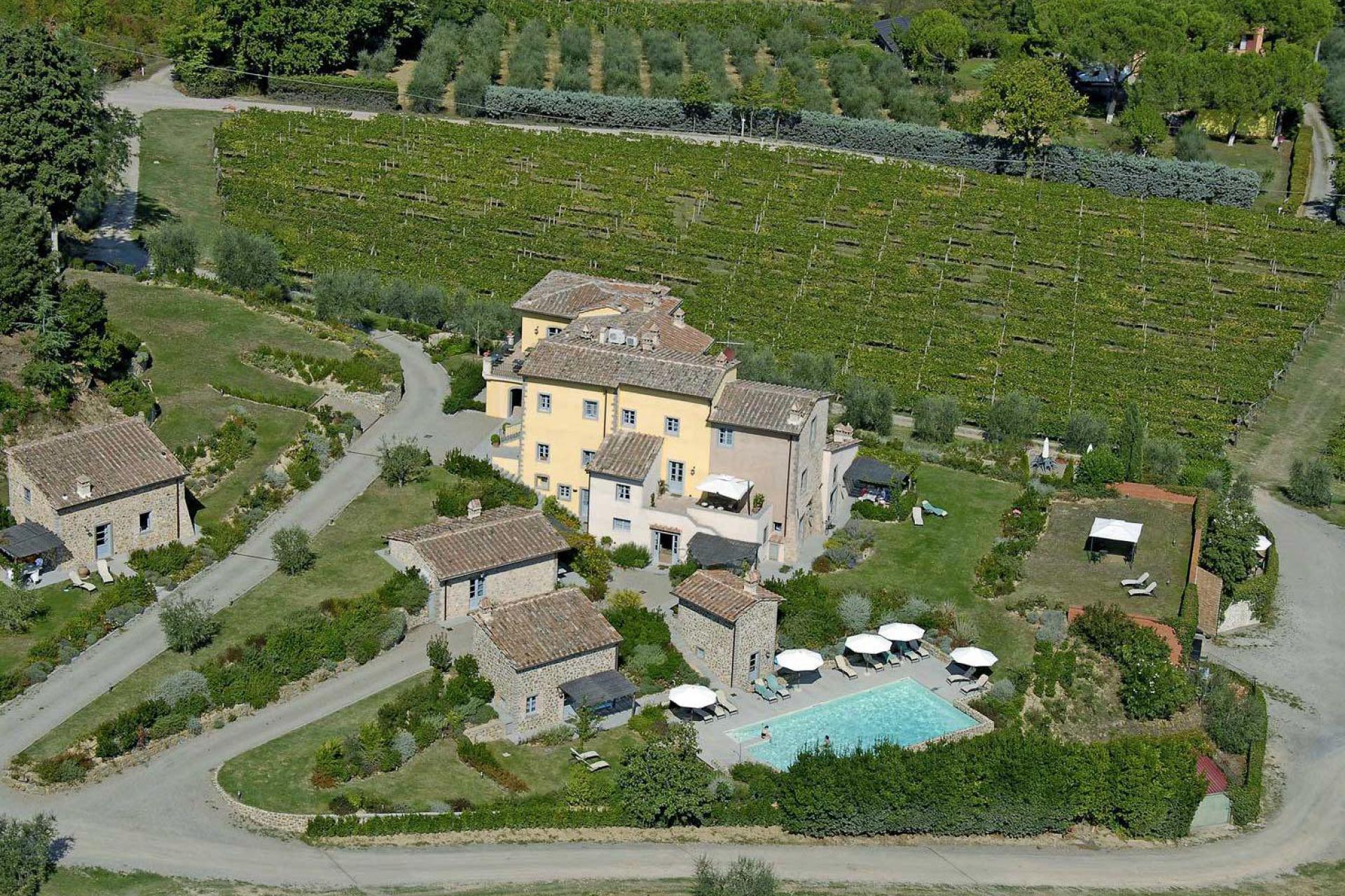 Agriturismo Toskana, mit Ferienhäusern, FeWo und Zimmer und Blick auf San Gimignano